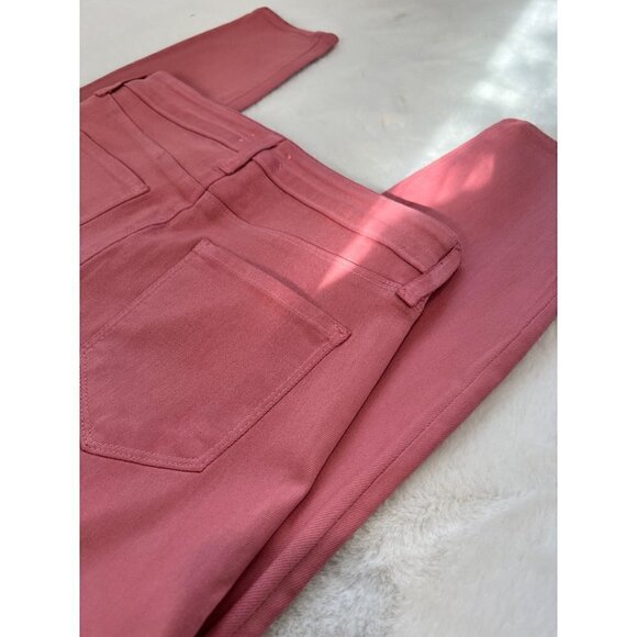 New L'Agence Size 27 Margot Skinny High Rise Stretch Dusty Rose Coated Jeans - Picture 12 of 15